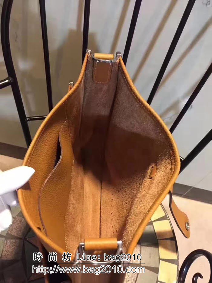 愛馬仕Hermes Evelyn伊芙琳 頭層牛皮單肩斜挎包 男女同款 0AM1375